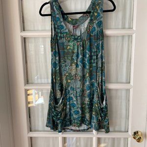 Salaam Sleeveless Amelia Tunic Print S Small EUC